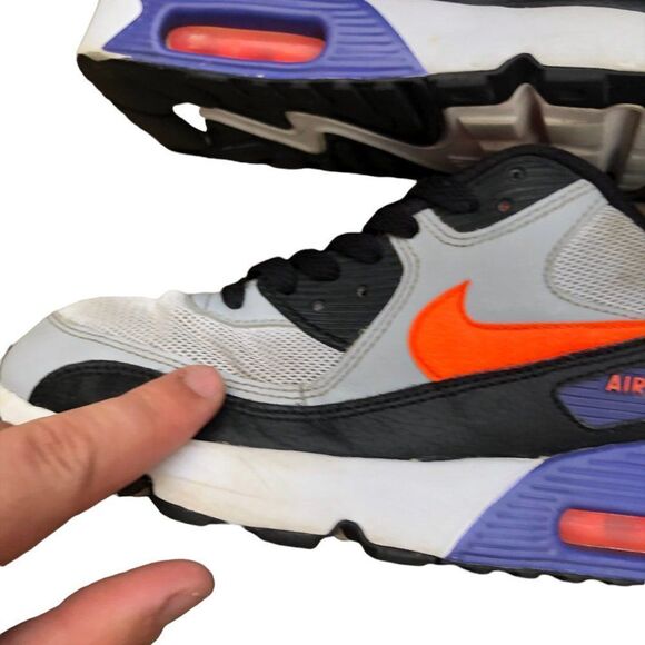 Rare 2015 nike air max 90 mesh GS 'Wolf grey' size 8.5 - Picture 13 of 16